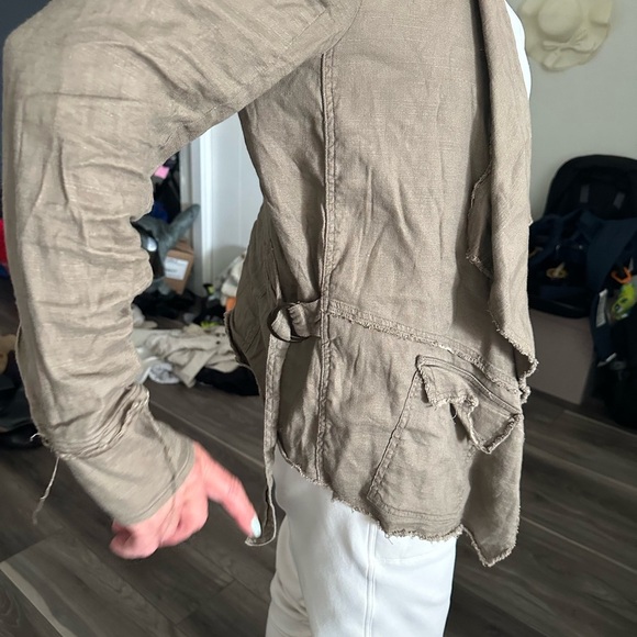Free People Size Medium Linen Jacket - Picture 13 of 16